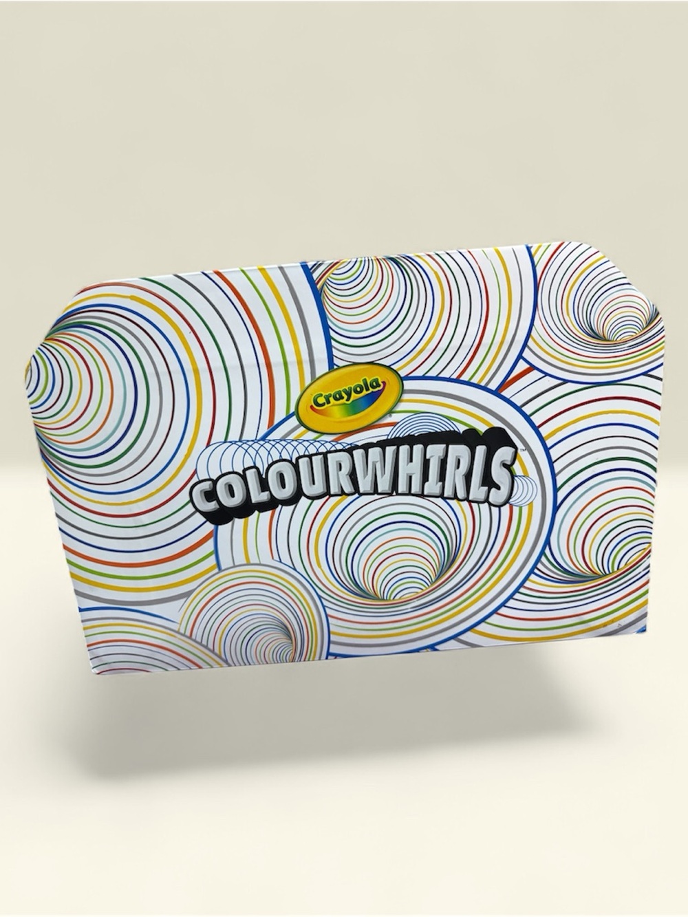 Crayola ColourWhirls Swirl-Pattern Art Tin with Rainbow Stripes